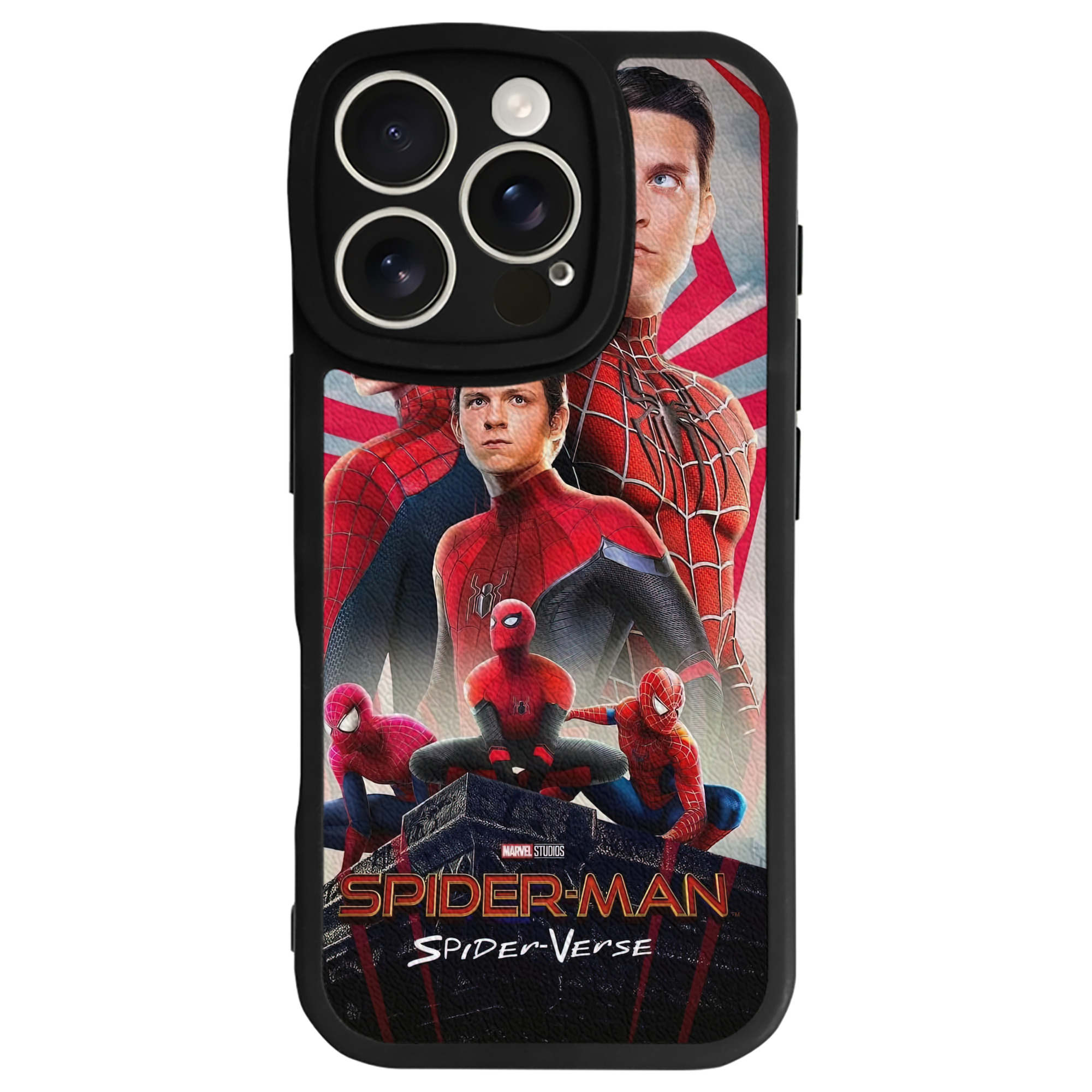 （画像用） Spider Man スパイダーマン 【iPhone 16シリーズ対応】シリコンスマホケース（レザー調） 材質：シリコン